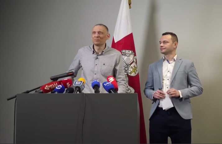 В Вильнюсе проходит пресс-конференция Сергея Тихановского после освобождения