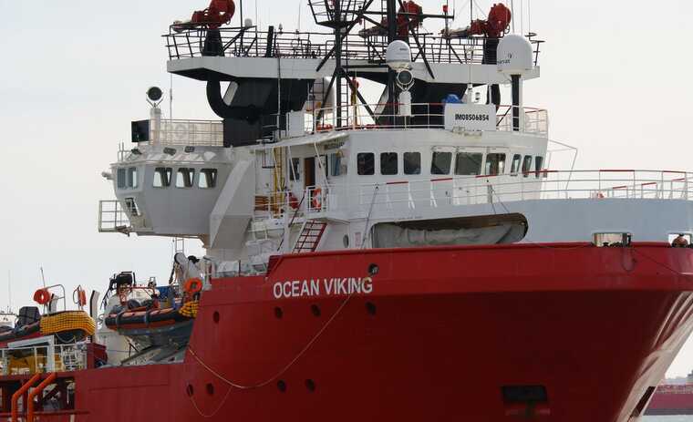 The Libyan Coast Guard opened fire on the rescue vessel Ocean Viking while it was in international waters